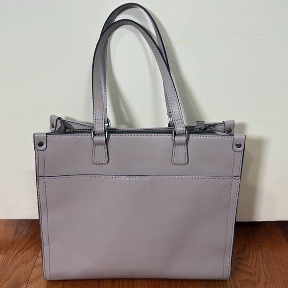 Patricia Nash Leather Ava Medium Woven Tote Stone - Picture 4 of 16